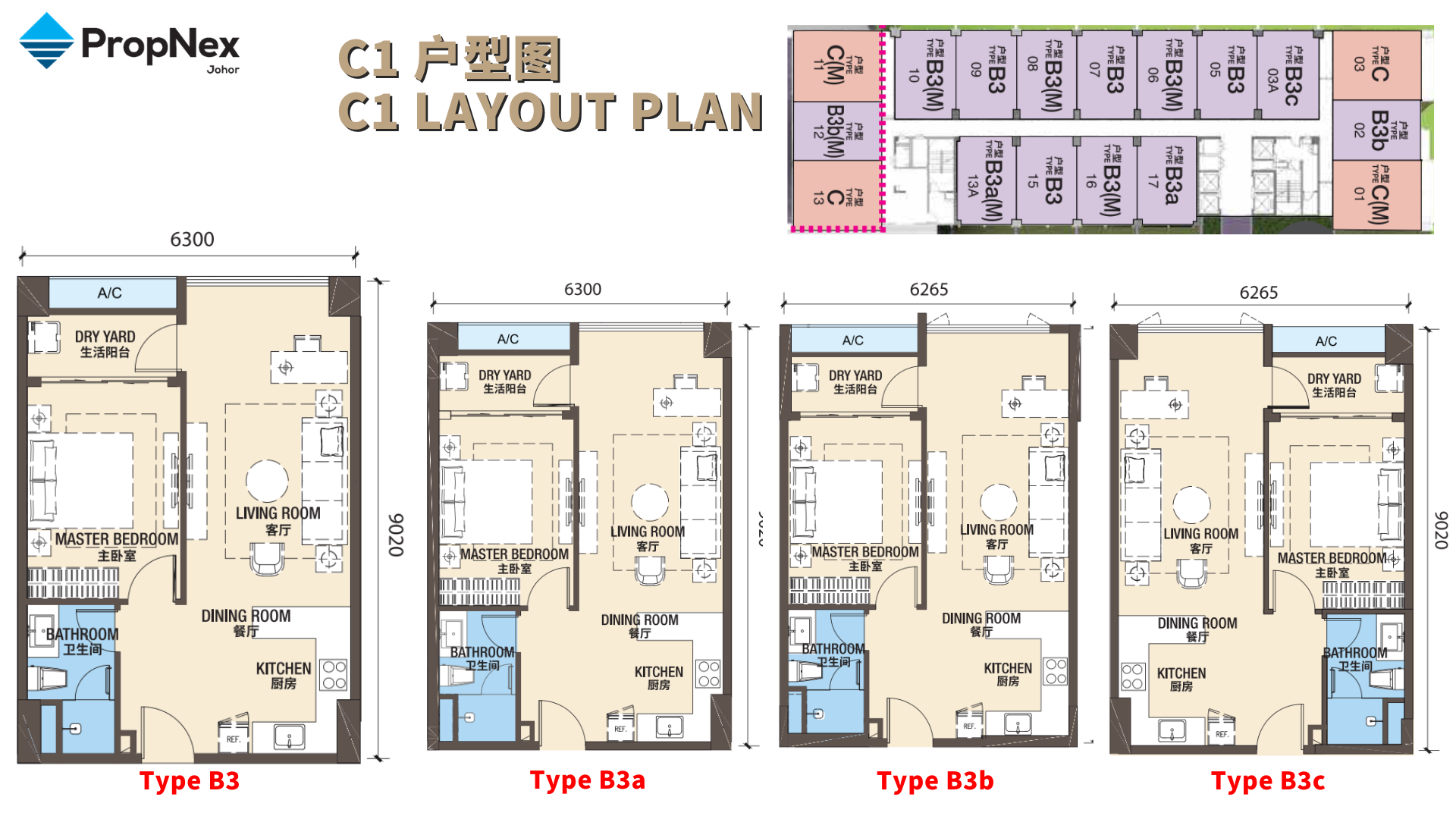 Block C1, floor-plan sheet 1 of 2, sales kit page 23